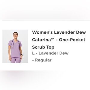 Figs Technical Collection Light Purple Scrub Top